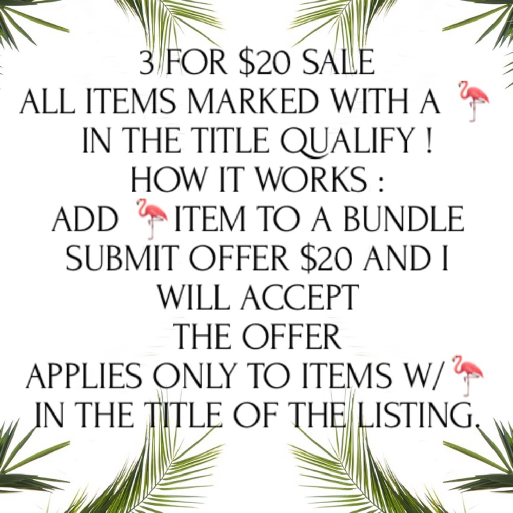 Three for $20 sale